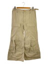 【中古】BALENCIAGA◆FLARED CARGO PANTS/ボトム/S/コットン/CRM/無地/768810【メンズウェア】