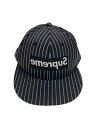 【中古】Supreme◆キャップ/7 1/2/コットン/BLK/ストライプ/メンズ/14SS/すべり色褪せ//【服飾雑貨他】(4)