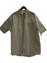 【中古】Timberland◆BDシャツ/ボタンダウンシャツ/半袖シャツ/XL/コットン/ホワイト【メンズウェア】(4)