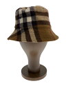 【中古】BURBERRY◆バケットハット/S/ウール/BRW/チェック/レディース/8048929【服飾雑貨他】