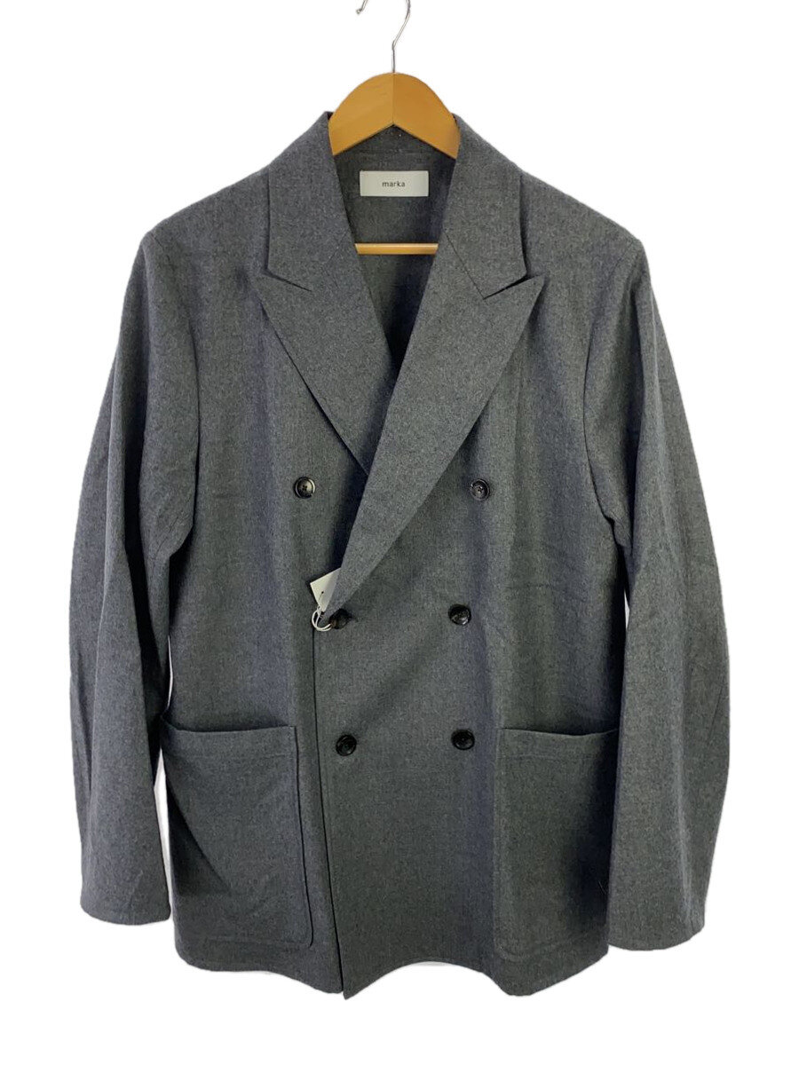 【中古】marka◆W.B JACKET LOOSE FIT-2/60 WOOL FLANNEL/1/ウール/GRY/M24D06JK01C【メンズウェア】