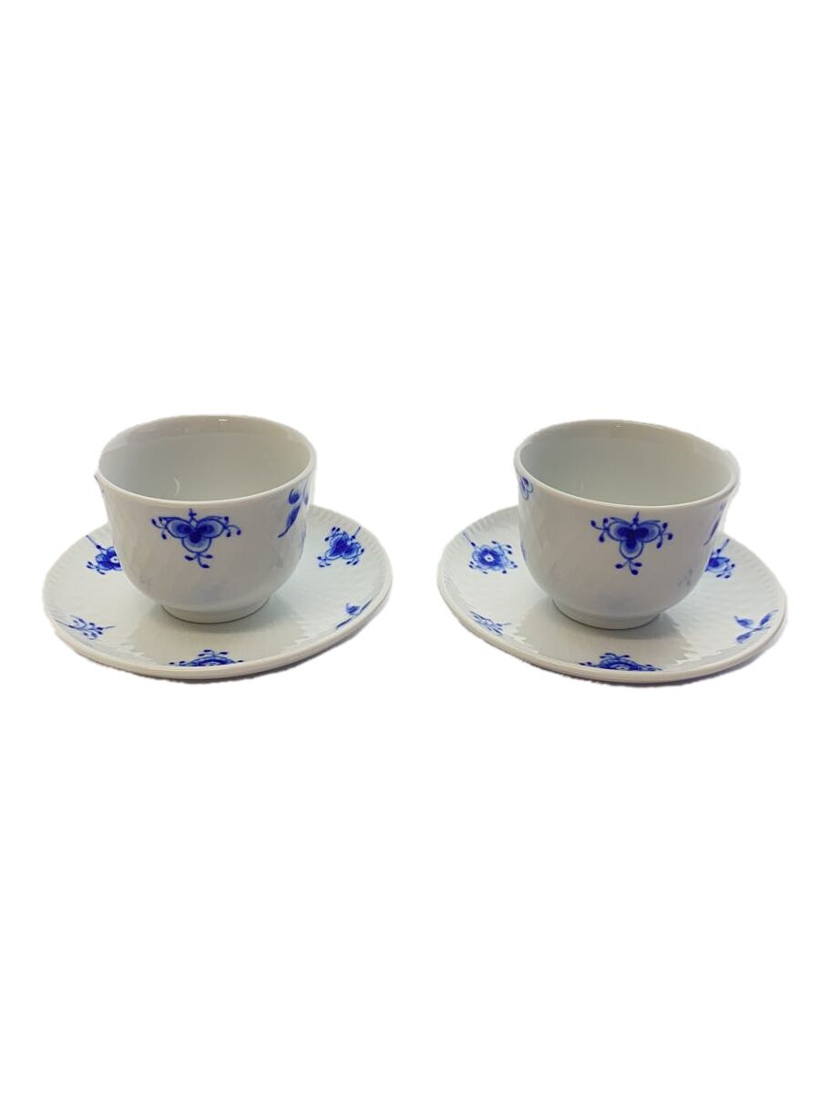 【中古】ROYAL COPENHAGEN◆カップ&ソーサー/4点セット/ブルーパルメッテ ブロッサム/2客セット【キッチン用品】