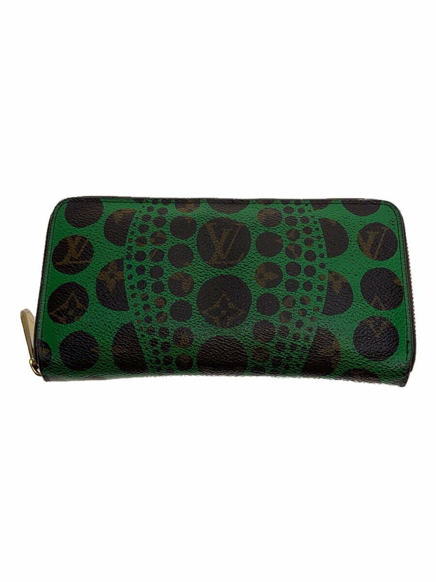 【中古】LOUIS VUITTON◆M60451/ジッピー・ウォレット_モノグラム・パンプキンドット_BRW/PVC/BRW/レディース【服飾雑貨他】