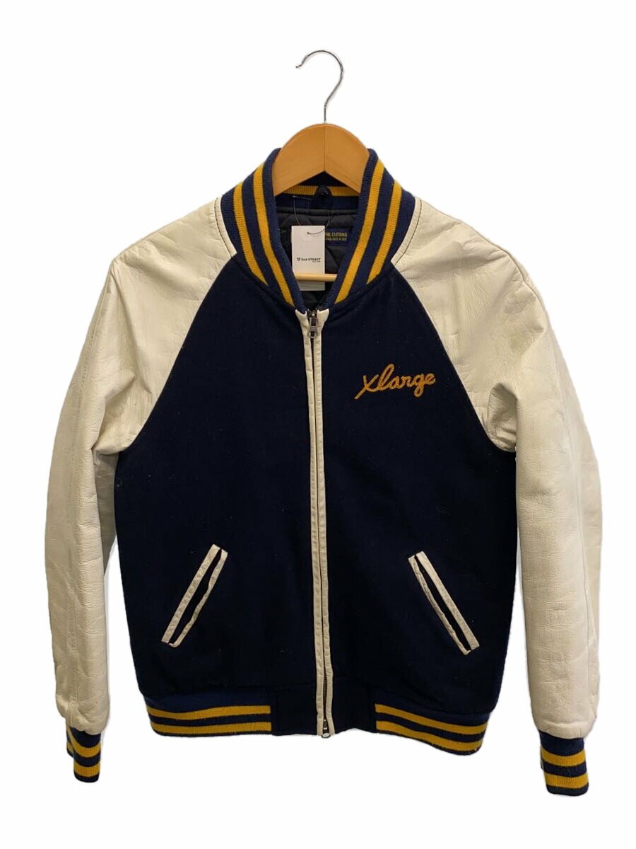 【中古】X-LARGE◆スタジャン/M/コットン/NVY/0133510【メンズウェア】