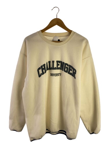 【中古】CHALLENGER◆COLLEGE LOGO C/N FLEECE/ホワイト/CLG-CS 022-005【メンズウェア】 【中古】CHALLENGER◆COLLEGE LOGO C/N FLEECE/ホワイト/CLG-CS 022-005【メンズウェア】