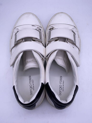 【中古】sergio rossi◆ローカットスニーカー/39/WHT/レザー/A92060【シューズ】