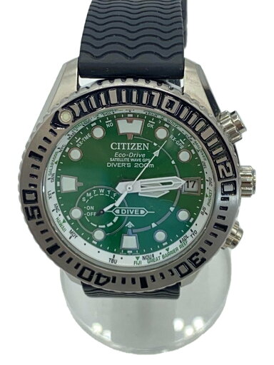 【中古】CITIZEN◆ソーラー腕時計/アナログ/GRN/BLK/F158-T026176【服飾雑貨他】 【中古】CITIZEN◆ソーラー腕時計/アナログ/GRN/BLK/F158-T026176【服飾雑貨他】