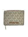 【中古】MICHAEL KORS◆3つ折り財布/--/CRM/総柄/レディース/35H9GTVZ5B【服飾雑貨他】