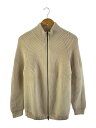 【中古】BATONER◆22AW/SIGNATURE DRIVERS KNIT/2/ウール/CRM/【メンズウェア】
