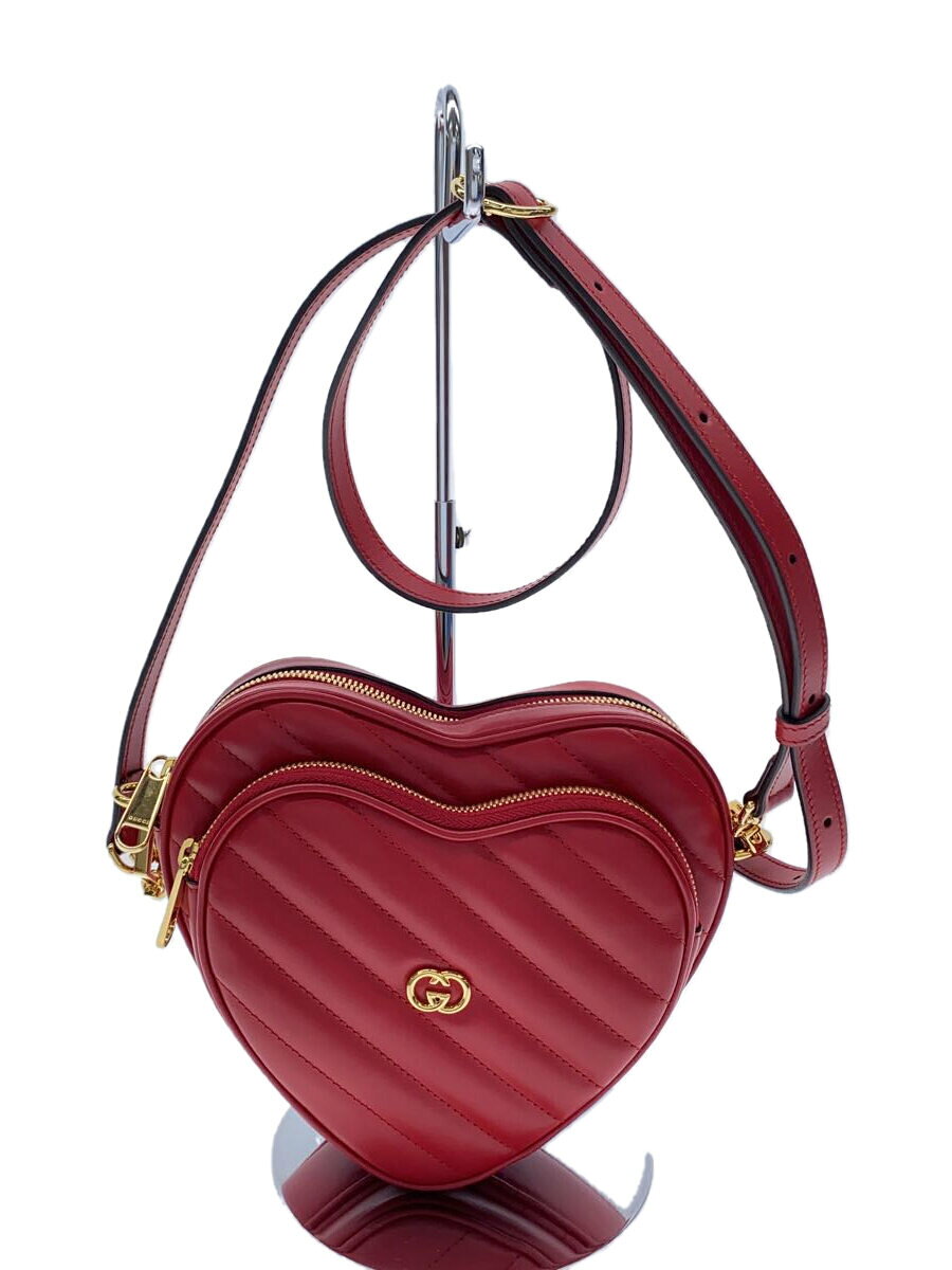 GUCCI - 【中古】GUCCI◆ショルダーバッグ/レザー/RED/751628【バッグ】