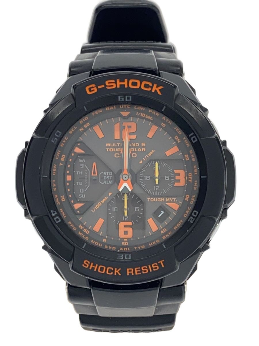 【中古】CASIO◆ソーラー腕時計/デジ