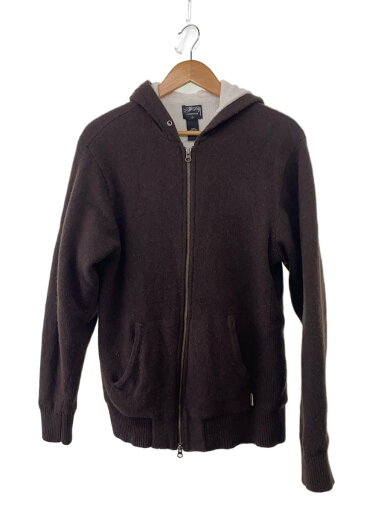 【中古】STUSSY◆ジップパーカー/L/ウール/BRW/無地【メンズウェア】 【中古】STUSSY◆ジップパーカー/L/ウール/BRW/無地【メンズウェア】