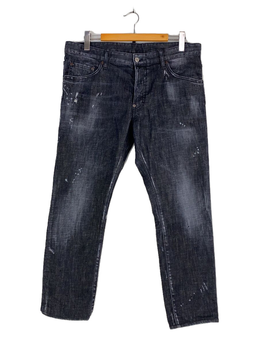 【中古】DSQUARED2◆BLACK DENIM SKATER JEAN/デニム/ブラック/無地/S71LB0658 S30357【メンズウェア】