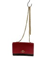 【中古】COACH◆シグネチャー/ショルダーバッグ/レザー/RED/F80245【バッグ】