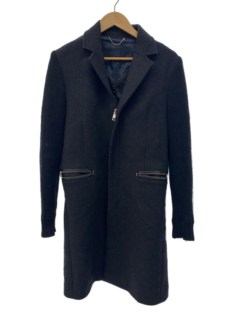 【中古】DIESEL◆ジャケット/S/ポリエステル/BLK/無地/TR750018【メンズウェア】
