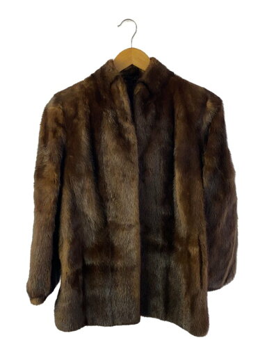【中古】SAFURON/ファーコート/ジャケット/11/ブラウン【レディースウェア】 【中古】SAFURON/ファーコート/ジャケット/11/ブラウン【レディースウェア】