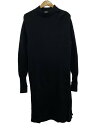 【中古】HYKE◆長袖ワンピース/1/ウール/BLK【レディースウェア】(4)