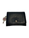 【中古】ANNA SUI◆財布/レザー/BLK/無地/レディース【服飾雑貨他】