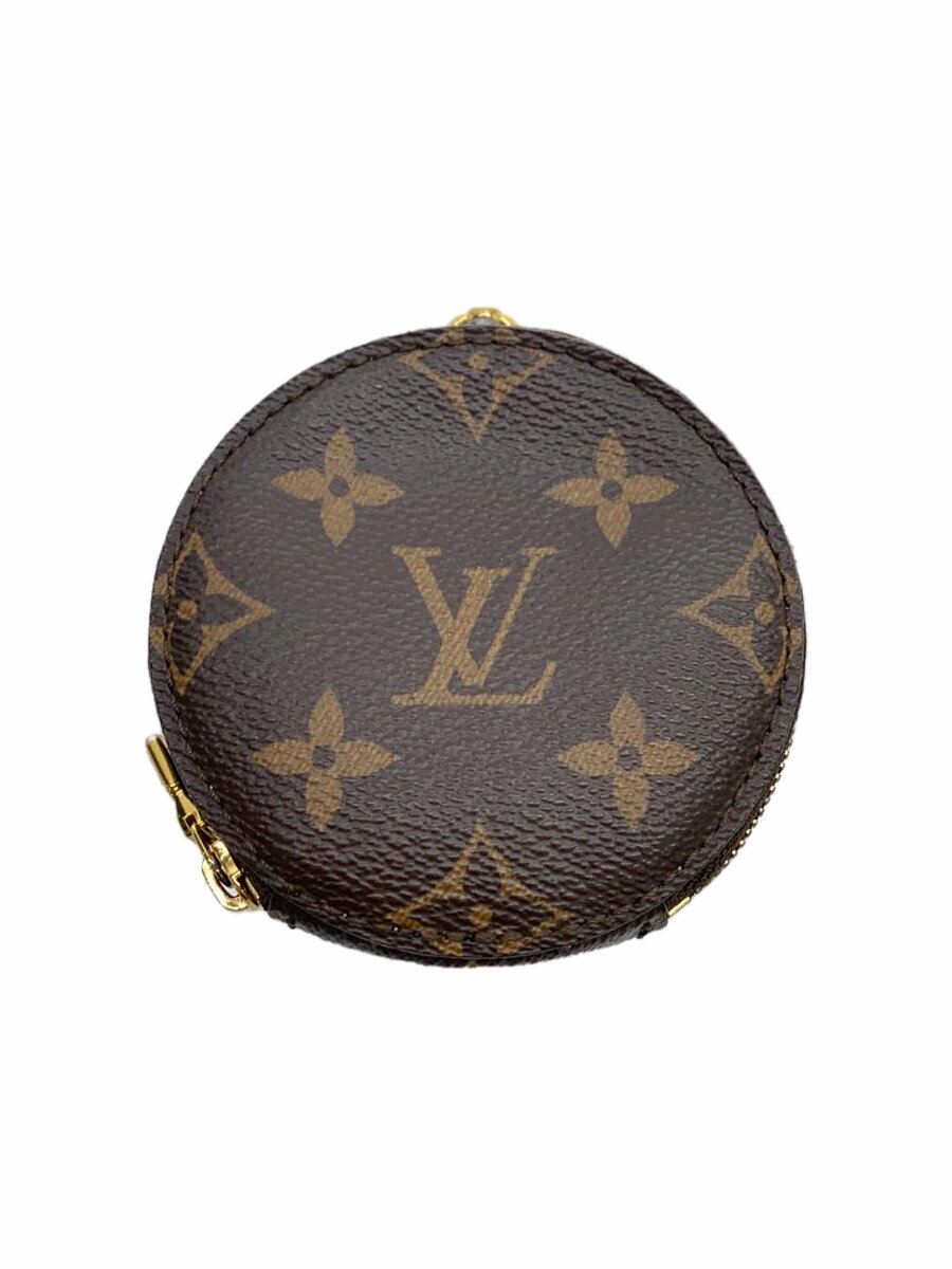 【中古】LOUIS VUITTON◆ポルト・モネ・ロン_モノグラム・キャンバス_BRW/PVC/BRW/メンズ//【服飾雑貨他】