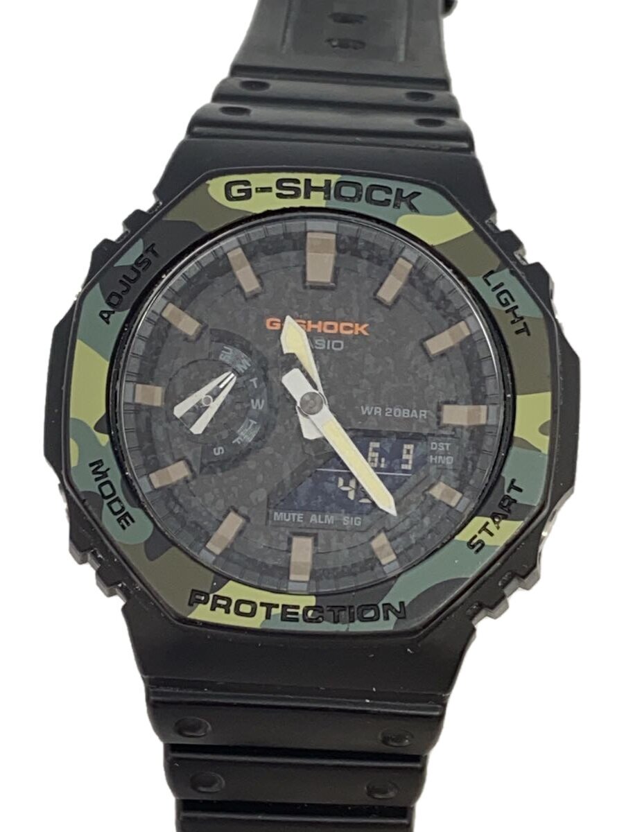 【中古】CASIO◆クォーツ腕時計_G-SHOCK/デジアナ/ラバー/BLK/BLK【服飾雑貨他】