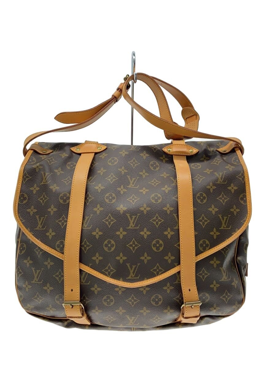 LOUIS VUITTON - 【中古】LOUIS VUITTON◆ソミュール43_モノグラム・キャンバス/PVC/BRW//【バッグ】
