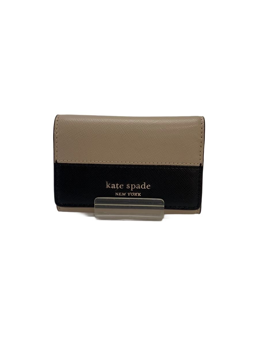 【中古】kate spade new york◆キーケース/レザー/BEG/レディース/PWR00291【服飾雑貨他】