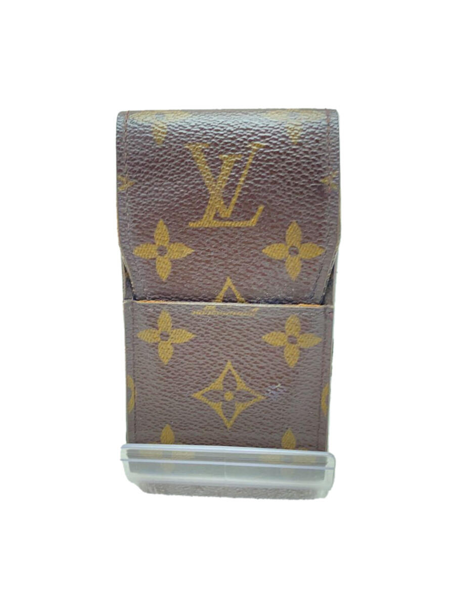 【中古】LOUIS VUITTON◆シガレットケース/レザー/BRW/メンズ/CT1025【服飾雑貨他】