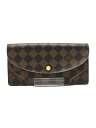 【中古】LOUIS VUITTON◆ポルト・フォイユ・カイサ_ダミエ・エベヌ/N61227/2017/保管袋・ショップ袋付属【服飾雑貨他】