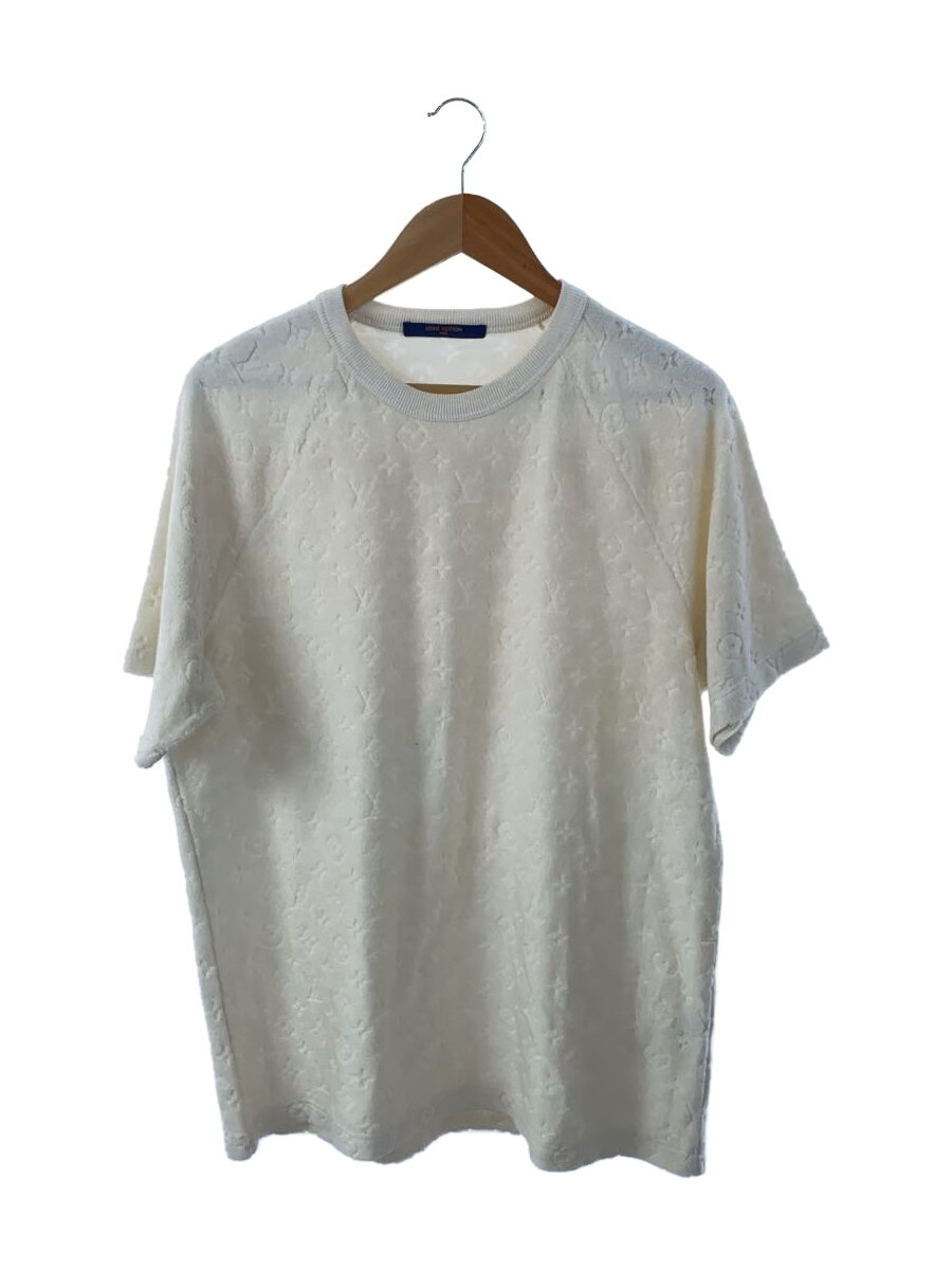 【中古】LOUIS VUITTON◆Tシャツ/L/シルク/IVO/無地【メンズウェア】