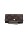 【中古】LOUIS VUITTON◆ミュルティクレ6_ダミエ・エベヌ_BRW/レザー/BRW/レディース【服飾雑貨他】(4)