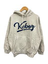 【中古】Keboz◆パーカー/S/コットン/GRY【メンズウェア】