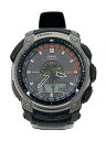 【中古】CASIO◆ソーラー腕時計・PROTREK/デジアナ/BLK/BLK【服飾雑貨他】(2)
