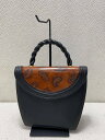 【中古】GHERARDINI◆ハンドバッグ/レザー/BLK【バッグ】