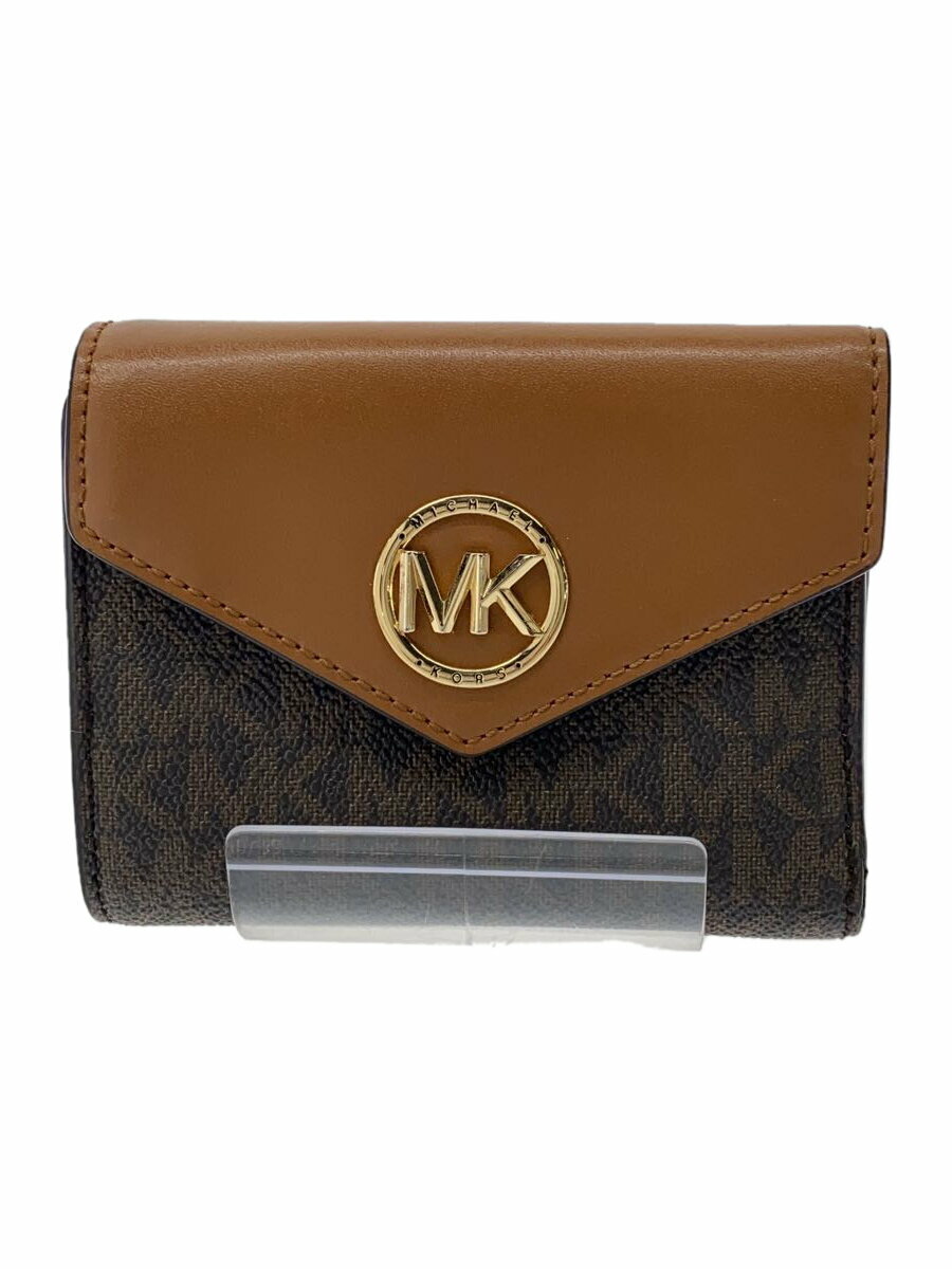 【中古】MICHAEL KORS◆3つ折り財布/--/BRW/レディース【服飾雑貨他】