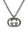 【中古】GUCCI◆ネックレス_インターロッキングG/SV925/トップ有/メンズ【服飾雑貨他】