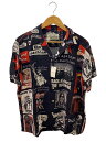 【中古】The Guilty Parties◆半袖シャツ/L/レーヨン/BLK/総柄【メンズウェア】(4)