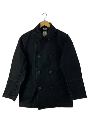 【中古】GOOD ENOUGH◆ピーコート/M/コットン/BLK/無地【メンズウェア】 【中古】GOOD ENOUGH◆ピーコート/M/コットン/BLK/無地【メンズウェア】