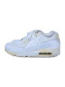 【中古】NIKE◆AIR MAX 90 ESSENTIAL/エアマックスエッセンシャル/ホワイト/537384-111/26.5cm/WH【シューズ】