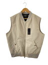 【中古】AMIRI◆NYLON BOMBER VEST/メタルロゴ/レザーパッチ/中綿ナイロンベスト/XL/ナイロン【メンズウェア】