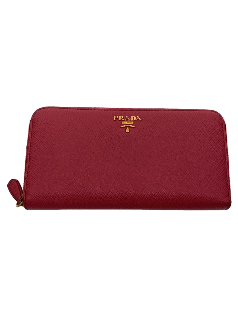 【中古】PRADA◆長サイフ/レザー/PNK/レディース//【服飾雑貨他】
