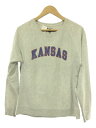 【中古】Champion◆カレッジロゴ/KANSAS/スウェット/L/コットン/GRY//【メンズウェア】