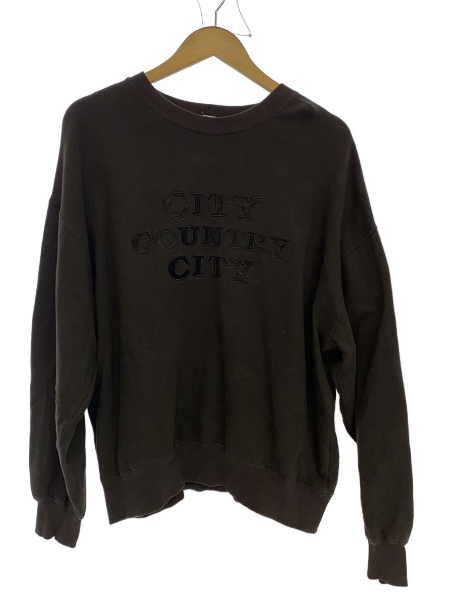 Rakuten - 【中古】CITY COUNTRY CITY◆APPLIQUE LOGO COTTON SWEAT SHIRT/スウェット/M/コットン/GRY/無地【メンズウェア】