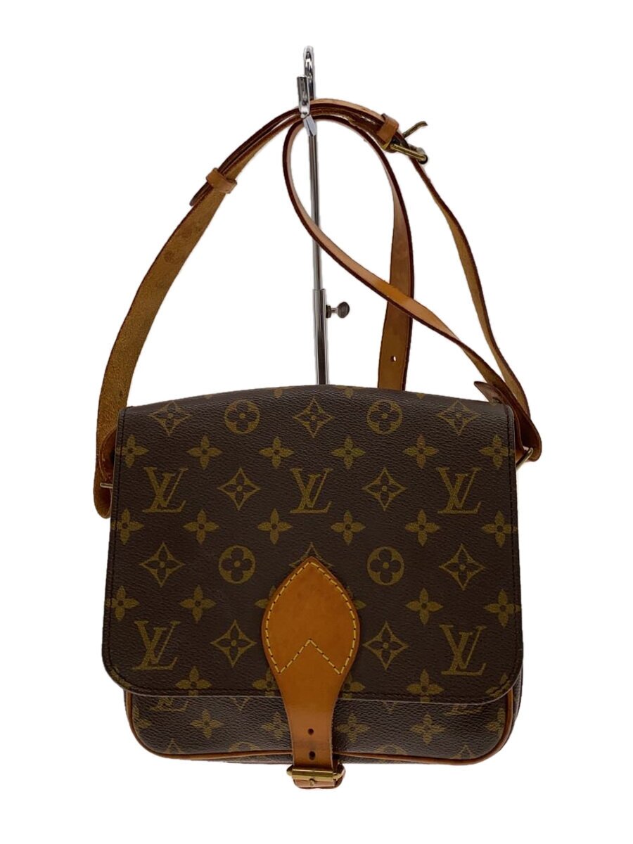 【中古】LOUIS VUITTON◆カルトシエールMM_モノグラム・キャンバス_BRW/PVC/BRW【バッグ】
