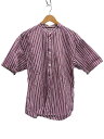 【中古】Thomas Mason◆半袖シャツ/M/コットン/RED/ストライプ/23-051-300-8010-1-0【メンズウェア】