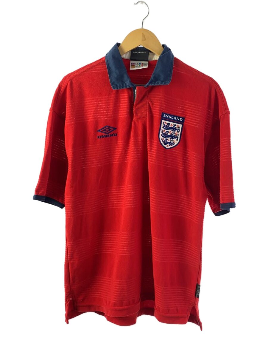 【中古】UMBRO◆ポロシャツ/M/--/RED//【メンズウェア】