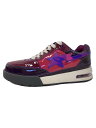 【中古】BAPE STA!◆ローカットスニーカー/24cm/パープル//エナメル/0ZXSHW291003J/Road STA【シューズ】