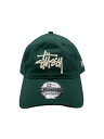 【中古】STUSSY◆9TWENTY/BASIC STRAPBACK/キャップ/FREE/コットン/グリーン/メンズ/1311107【服飾雑貨他】