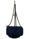 【中古】CHANEL◆ドーヴィルチェーンウォレット/ロゴ/ココマーク/財布/BLU【服飾雑貨他】
