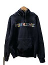【中古】Supreme◆フロント汚れ有/collegiate patchwork leather hooded sweatshirt/M【メンズウェア】