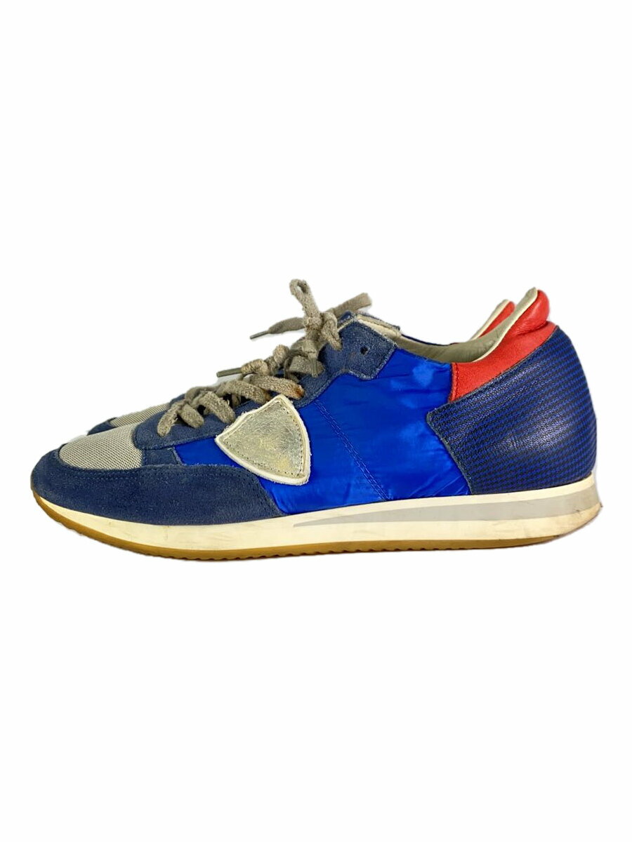 【中古】PHILIPPE MODEL◆ローカットスニーカー/40/ブルー/青【シューズ】